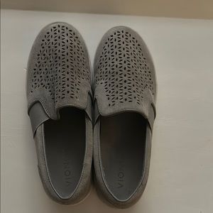 Vionic Gray Loafers with Breathable Perforations